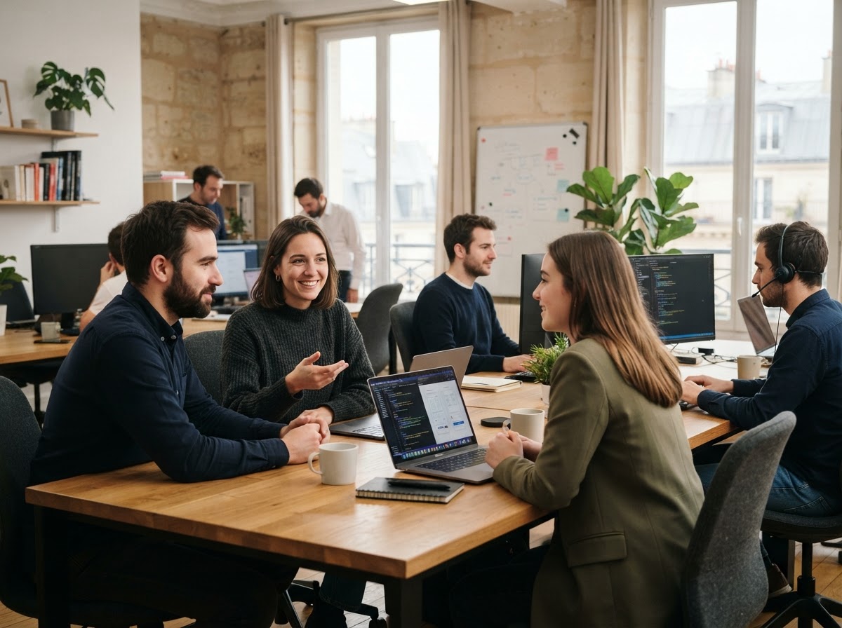 Veltrix AI — équipe analysant des modèles de données financières